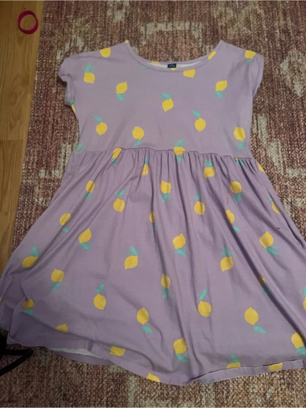 Old Navy Lavender Dress with Yellow Lemon Print